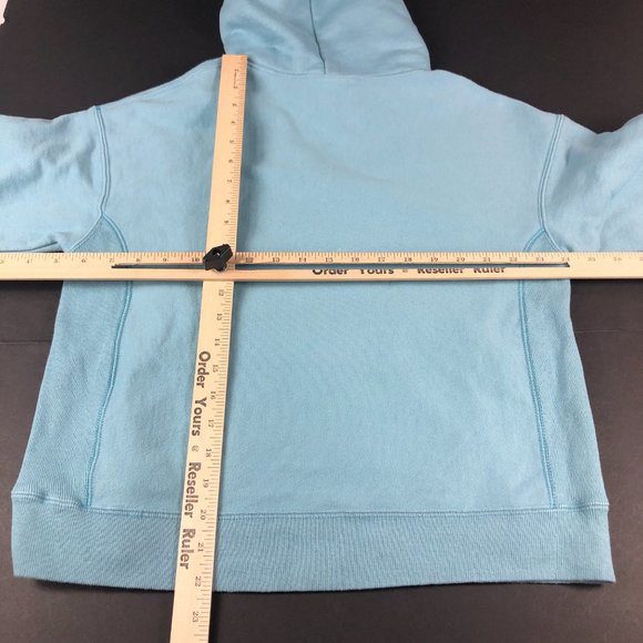 Y2K Champion Reverse Weave Sweatshirt Men Small Light Blue Faded Pullover Hoodie - Picture 12 of 15